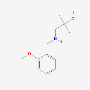 molecular formula C12H19NO2 B15266712 1-{[(2-Methoxyphenyl)methyl]amino}-2-methylpropan-2-ol 