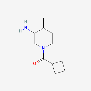 molecular formula C11H20N2O B15266732 1-Cyclobutanecarbonyl-4-methylpiperidin-3-amine 