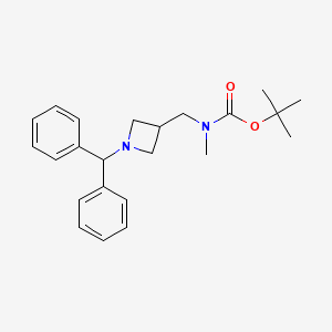 molecular formula C23H30N2O2 B1526676 tert-Butyl ((1-benzhydrylazetidin-3-yl)methyl)(methyl)carbamate CAS No. 1064048-70-9