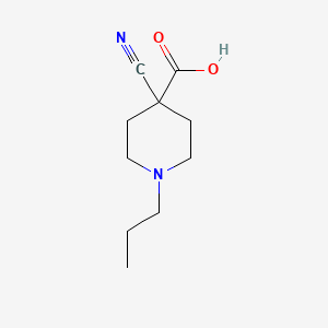 molecular formula C10H16N2O2 B15266775 4-Cyano-1-propylpiperidine-4-carboxylic acid 