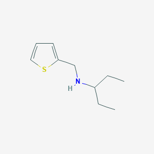 molecular formula C10H17NS B15266797 (Pentan-3-yl)(thiophen-2-ylmethyl)amine 