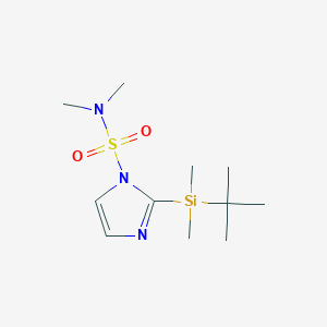 molecular formula C11H23N3O2SSi B152668 2-(tert-Butyldimethylsilyl)-N,N-dimethyl-1H-imidazole-1-sulfonamide CAS No. 129378-52-5