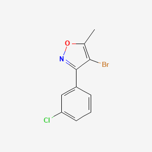 molecular formula C10H7BrClNO B15266808 4-Bromo-3-(3-chlorophenyl)-5-methylisoxazole 