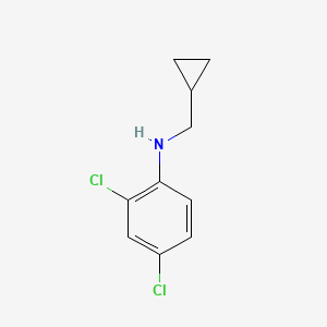 molecular formula C10H11Cl2N B15266814 2,4-dichloro-N-(cyclopropylmethyl)aniline 