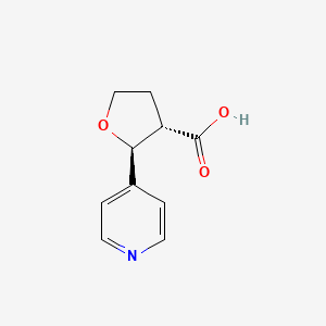 molecular formula C10H11NO3 B15266815 (2S,3S)-2-(Pyridin-4-yl)oxolane-3-carboxylic acid 