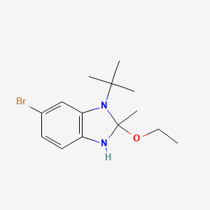 molecular formula C14H21BrN2O B1526682 6-bromo-1-tert-butyl-2-ethoxy-2-methyl-2,3-dihydro-1H-benzo[d]imidazole CAS No. 1217486-79-7
