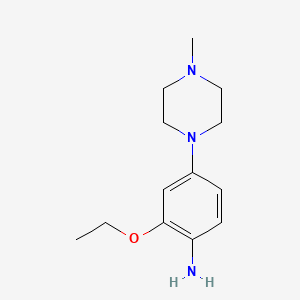 molecular formula C13H21N3O B1526683 2-Ethoxy-4-(4-methylpiperazin-1-yl)aniline CAS No. 1124330-34-2