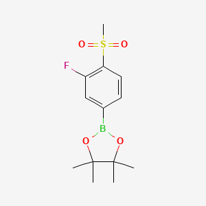 molecular formula C13H18BFO4S B1526684 3-Fluoro-4-(methylsulfonyl)phenylboronic Acid Pinacol Ester CAS No. 648904-85-2