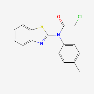 molecular formula C16H13ClN2OS B15266841 N-(1,3-benzothiazol-2-yl)-2-chloro-N-(4-methylphenyl)acetamide CAS No. 852399-59-8