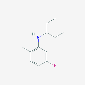 molecular formula C12H18FN B15266845 5-fluoro-2-methyl-N-(pentan-3-yl)aniline 