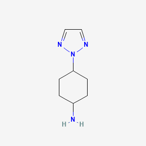 molecular formula C8H14N4 B15266849 4-(2H-1,2,3-Triazol-2-yl)cyclohexan-1-amine 