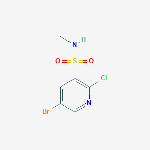 molecular formula C6H6BrClN2O2S B15266851 5-bromo-2-chloro-N-methylpyridine-3-sulfonamide 