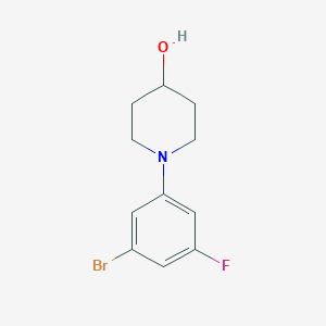 1-(3-Bromo-5-fluorophenyl)piperidin-4-ol