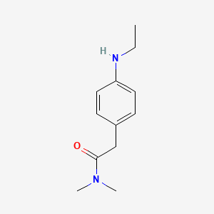 molecular formula C12H18N2O B15266868 2-[4-(ethylamino)phenyl]-N,N-dimethylacetamide 