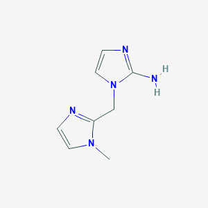 molecular formula C8H11N5 B15266881 1-[(1-Methyl-1H-imidazol-2-yl)methyl]-1H-imidazol-2-amine 