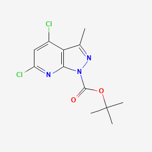 molecular formula C12H13Cl2N3O2 B15266884 tert-Butyl 4,6-dichloro-3-methyl-1H-pyrazolo[3,4-b]pyridine-1-carboxylate 