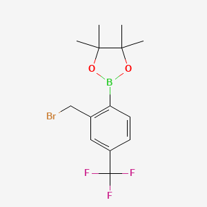 2-(2-(Bromomethyl)-4-(trifluoromethyl)phenyl)-4,4,5,5-tetramethyl-1,3,2-dioxaborolane