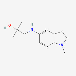 molecular formula C13H20N2O B15266893 2-Methyl-1-[(1-methyl-2,3-dihydro-1H-indol-5-yl)amino]propan-2-ol 