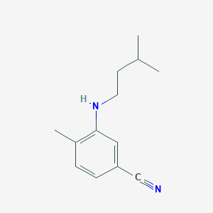 molecular formula C13H18N2 B15266910 4-Methyl-3-[(3-methylbutyl)amino]benzonitrile 