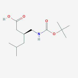 molecular formula C13H25NO4 B1526692 (3S)-3-({[(tert-butoxy)carbonyl]amino}methyl)-5-methylhexanoic acid CAS No. 649748-09-4