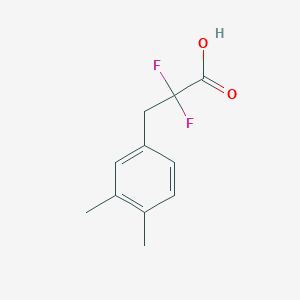 molecular formula C11H12F2O2 B15266932 3-(3,4-Dimethylphenyl)-2,2-difluoropropanoic acid 