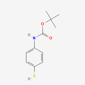 B1526694 tert-butyl N-(4-sulfanylphenyl)carbamate CAS No. 852448-31-8