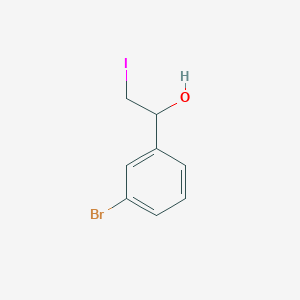 molecular formula C8H8BrIO B15266951 1-(3-Bromophenyl)-2-iodoethan-1-ol 
