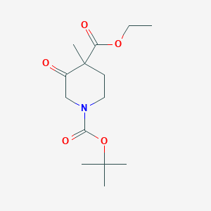 molecular formula C14H23NO5 B1526699 1-tert-Butyl 4-ethyl 4-methyl-3-oxopiperidine-1,4-dicarboxylate CAS No. 1168153-63-6