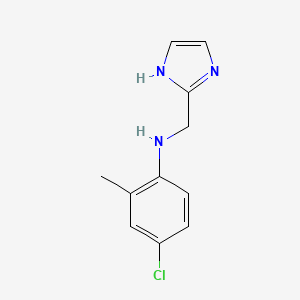 molecular formula C11H12ClN3 B15266990 4-chloro-N-(1H-imidazol-2-ylmethyl)-2-methylaniline 