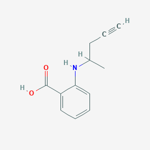 molecular formula C12H13NO2 B15266991 2-[(Pent-4-yn-2-yl)amino]benzoic acid 