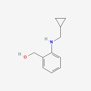 molecular formula C11H15NO B15267012 {2-[(Cyclopropylmethyl)amino]phenyl}methanol 