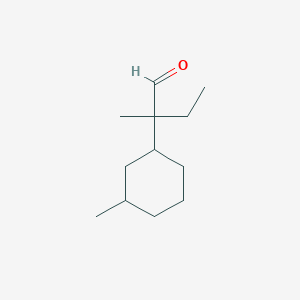 molecular formula C12H22O B15267027 2-Methyl-2-(3-methylcyclohexyl)butanal 