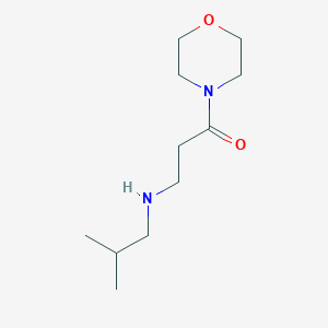 molecular formula C11H22N2O2 B15267058 3-[(2-Methylpropyl)amino]-1-(morpholin-4-yl)propan-1-one 