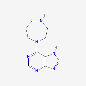 molecular formula C10H14N6 B15267069 6-(1,4-diazepan-1-yl)-7H-purine 