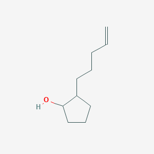 molecular formula C10H18O B15267072 2-(Pent-4-EN-1-YL)cyclopentan-1-OL 