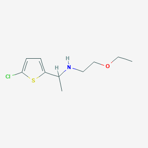 molecular formula C10H16ClNOS B15267080 [1-(5-Chlorothiophen-2-yl)ethyl](2-ethoxyethyl)amine 