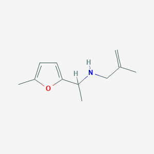 molecular formula C11H17NO B15267084 [1-(5-Methylfuran-2-yl)ethyl](2-methylprop-2-en-1-yl)amine 