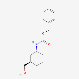 molecular formula C15H21NO3 B1526709 Benzyl N-[(1R,3R)-3-(hydroxymethyl)cyclohexyl]carbamate CAS No. 1202411-95-7
