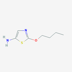 molecular formula C7H12N2OS B15267100 2-Butoxy-1,3-thiazol-5-amine 