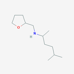 molecular formula C12H25NO B15267110 (5-Methylhexan-2-yl)(oxolan-2-ylmethyl)amine 