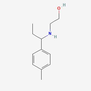 molecular formula C12H19NO B15267117 2-{[1-(4-Methylphenyl)propyl]amino}ethan-1-ol 