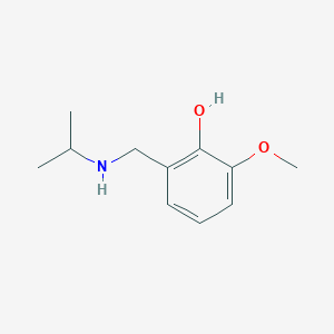 molecular formula C11H17NO2 B15267120 2-Methoxy-6-{[(propan-2-yl)amino]methyl}phenol 