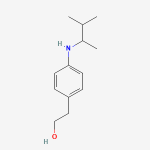molecular formula C13H21NO B15267128 2-{4-[(3-Methylbutan-2-yl)amino]phenyl}ethan-1-ol 