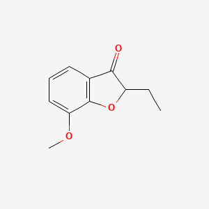 molecular formula C11H12O3 B15267143 2-Ethyl-7-methoxy-2,3-dihydro-1-benzofuran-3-one 