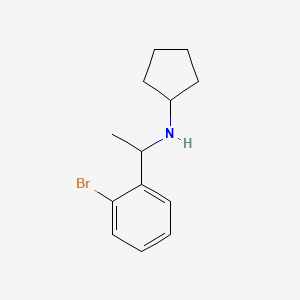 molecular formula C13H18BrN B15267165 N-[1-(2-bromophenyl)ethyl]cyclopentanamine 