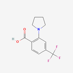 molecular formula C12H12F3NO2 B1526720 2-(Pyrrolidin-1-yl)-4-(trifluoromethyl)benzoic acid CAS No. 865470-92-4