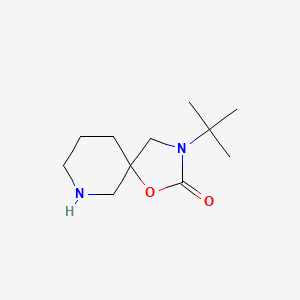 molecular formula C11H20N2O2 B15267205 3-Tert-butyl-1-oxa-3,7-diazaspiro[4.5]decan-2-one 