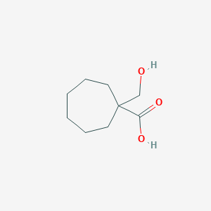 molecular formula C9H16O3 B15267221 1-(Hydroxymethyl)cycloheptane-1-carboxylic acid 