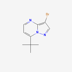 molecular formula C10H12BrN3 B15267231 3-Bromo-7-tert-butylpyrazolo[1,5-a]pyrimidine 