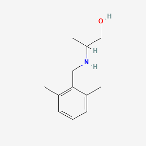 molecular formula C12H19NO B15267238 2-{[(2,6-Dimethylphenyl)methyl]amino}propan-1-ol 